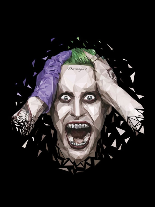JOKER JARED LETO POLYGONAL