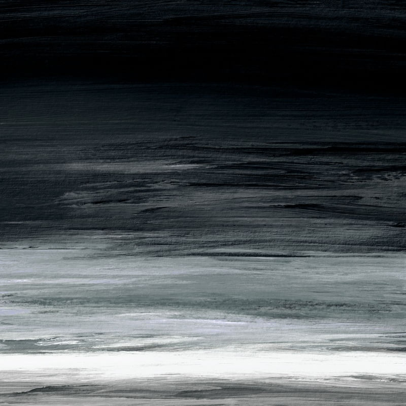 SOMEWHERE OUT THERE 6, PRETO E BRANCO NEUTRO OMBRE ABSTRATO POR DO SOL MODERNO PINTURA