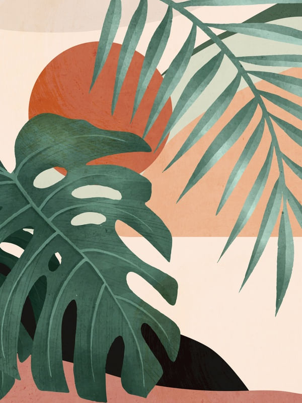 ABSTRACT ART TROPICAL LEAVES 29