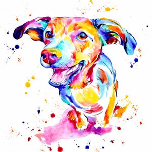 DOGS LIKE COLORS I, PAINTER MARKETA KOSKINEN
