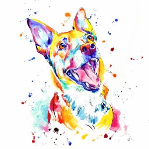 DOGS LIKE COLORS II , PAINTER MARKETA KOSKINEN