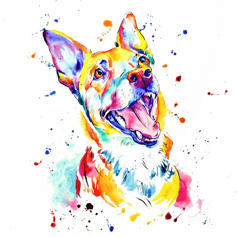 DOGS LIKE COLORS II , PAINTER MARKETA KOSKINEN