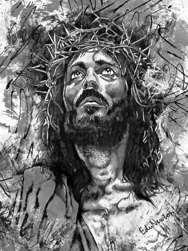 JESUS CRISTO - ABSTRATO PRETO E BRANCO