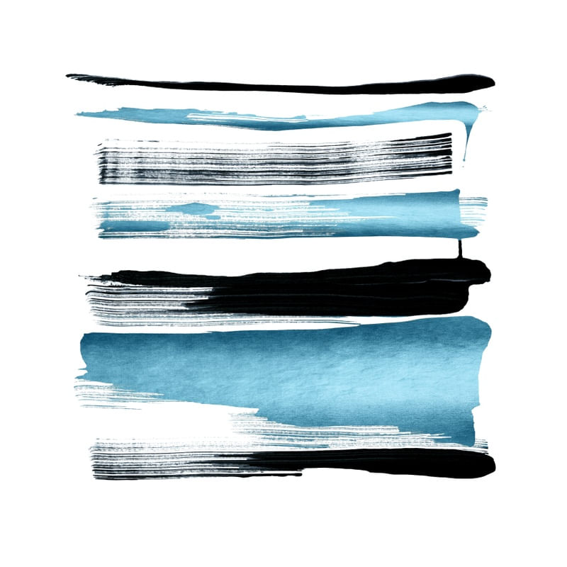 ABSTRACT MINIMALIST BRUSHSTROKES - AZUL PRETO E BRANCO ABSTRATO MINIMALISTA PINCELADAS PINTURA