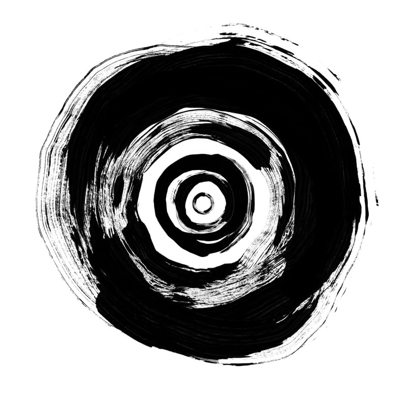 AURYN 3, PRETO E BRANCO MODERNO CIRCULOS MINIMALISTA PINTURA