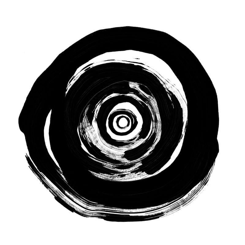 AURYN 4, PRETO E BRANCO MODERNO CIRCULOS MINIMALISTA PINTURA