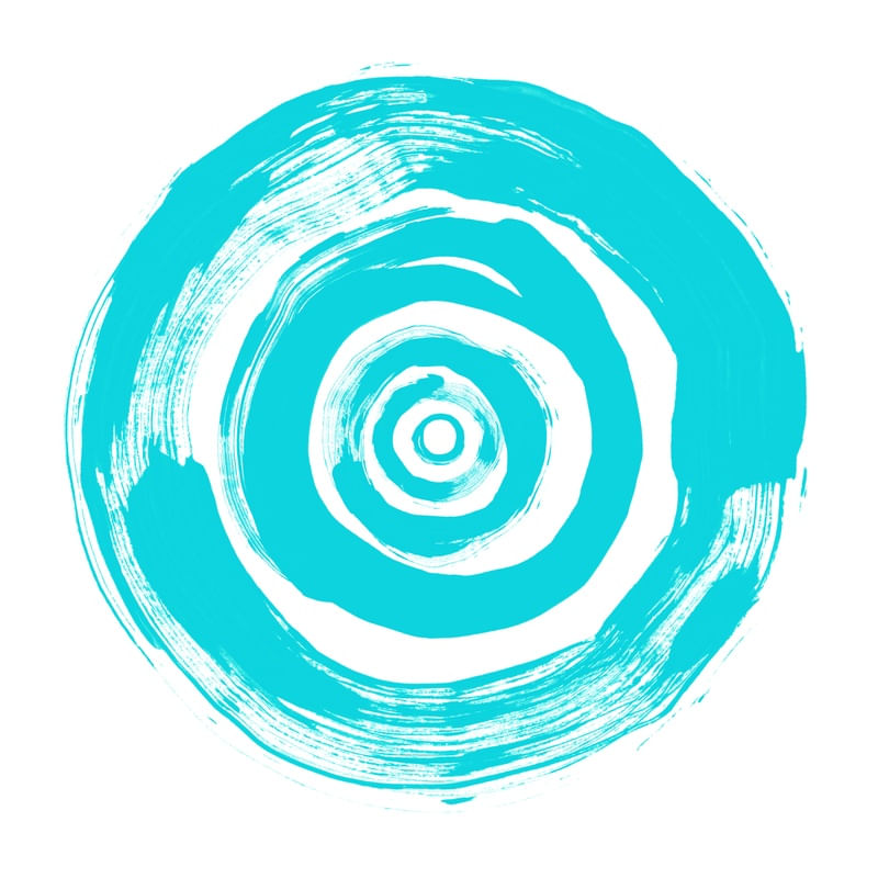 AURYN 1, COLORIDO AGUA TURQUESA MODERNO CIRCULOS MINIMALISTA PINTURA