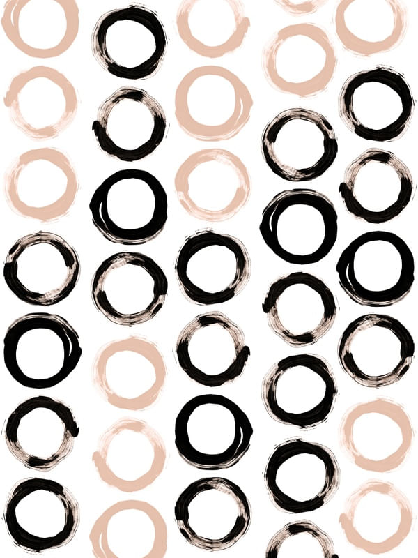 SIMPLE GEOMETRY 3, PRETO E BRANCO BEGE MINIMALISTA CIRCULOS PADRONIZAR MODERNO PINTURA