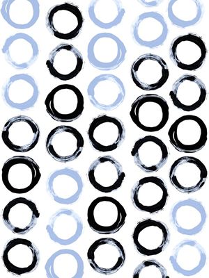 SIMPLE GEOMETRY 6, PRETO E BRANCO PERIWINKLE MINIMALISTA CIRCULOS PADRONIZAR MODERNO PINTURA
