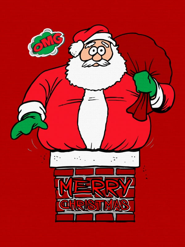 PAPAI NOEL ENTALADO MERRY CHRISTIMAS