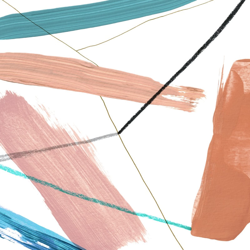 GESTURAL MARKS 2, BOHO PASTEL MODERNO PINCELADAS MINIMALISTA ABSTRATO PINTURA