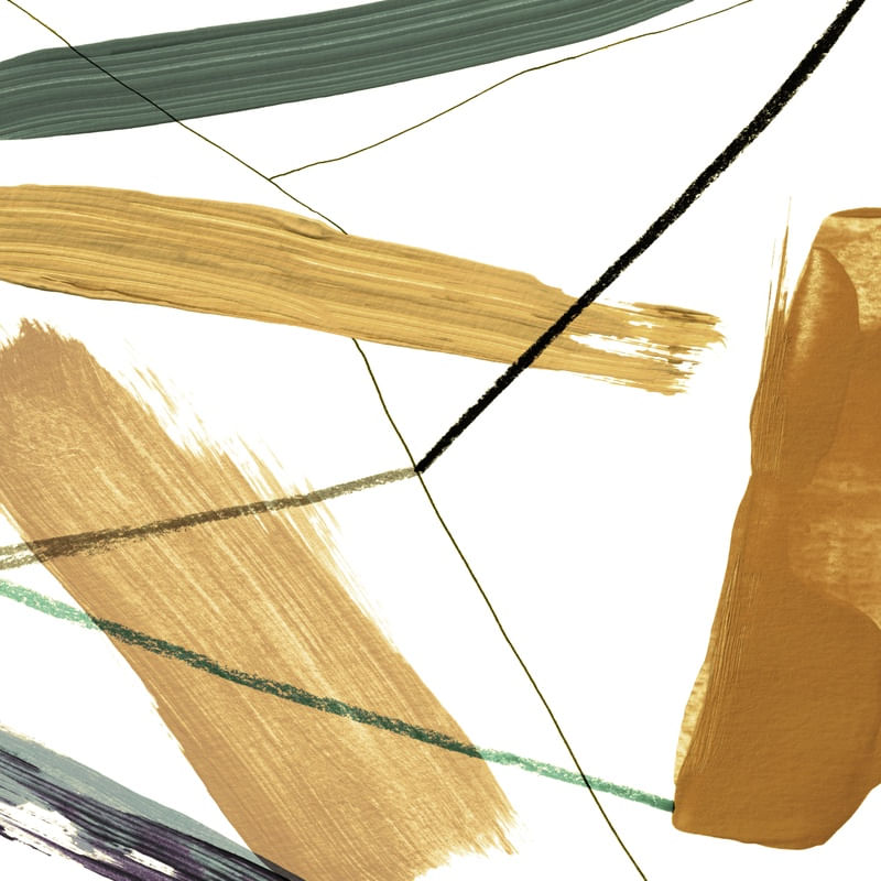 GESTURAL MARKS 2, GOLDEN DUSK MODERNO PINCELADAS MINIMALISTA ABSTRATO PINTURA