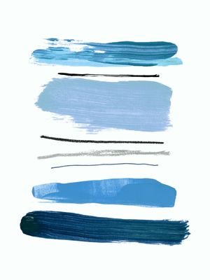 STRIPES AND STROKES 3, ABSTRATO MINIMALISTA COLORIDO LINHAS PINTURA