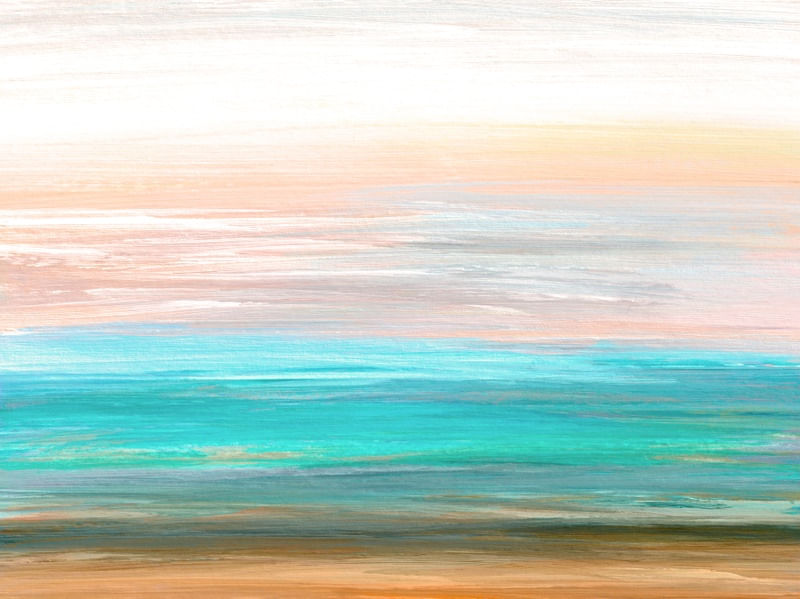 ADRIFT 1, ABSTRATO MINIMALISTA COLORIDO ELEGANTE PAISAGEM PANORAMA OMBRE PINTURA