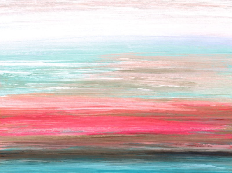 ADRIFT 2, ABSTRATO MINIMALISTA COLORIDO ELEGANTE PAISAGEM PANORAMA OMBRE PINTURA