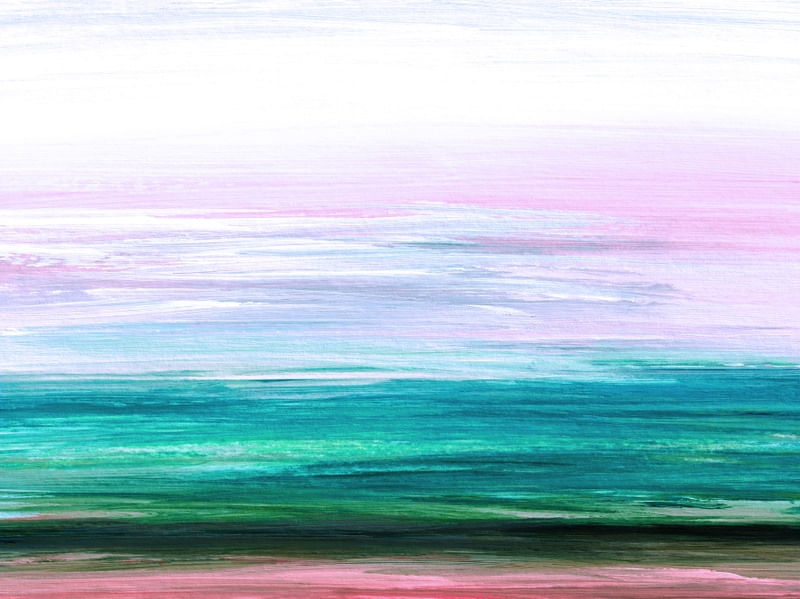 ADRIFT 6, ABSTRATO MINIMALISTA COLORIDO ELEGANTE PAISAGEM PANORAMA OMBRE PINTURA