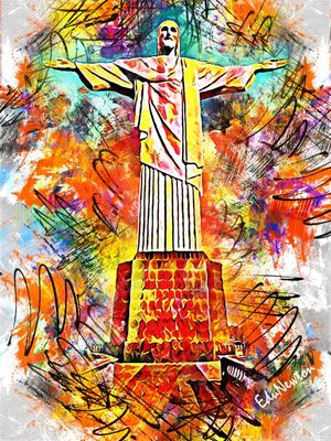 CRISTO REDENTOR - RJ - ARTE ABSTRATA