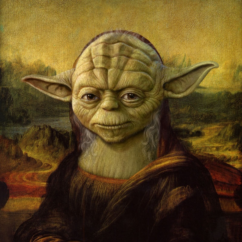 MONA LISA YODA (QUADRADA)