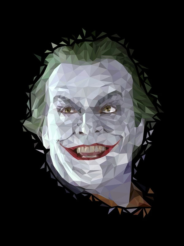 JOKER JACK NICHOLSON POLYGONAL