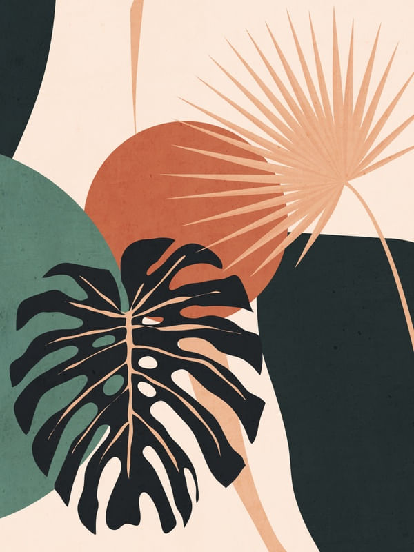 ABSTRACT ART TROPICAL LEAVES 30