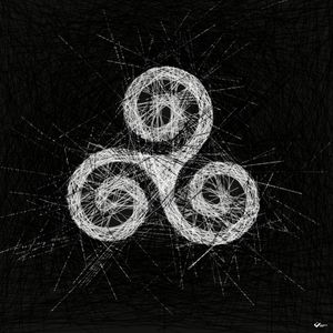 TRISKELION BRANCO E PRETO