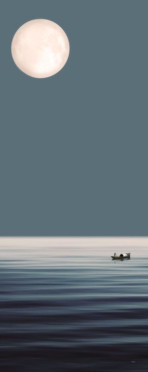 THAI FISHERMAN UNDER THE MOON