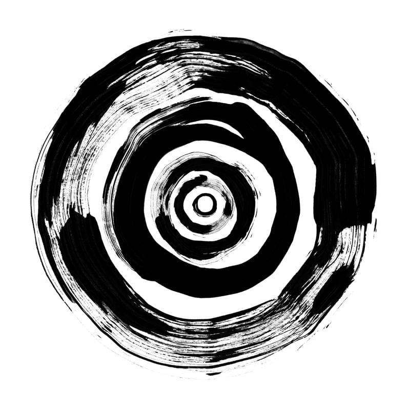 AURYN 1, PRETO E BRANCO MODERNO CIRCULOS MINIMALISTA PINTURA