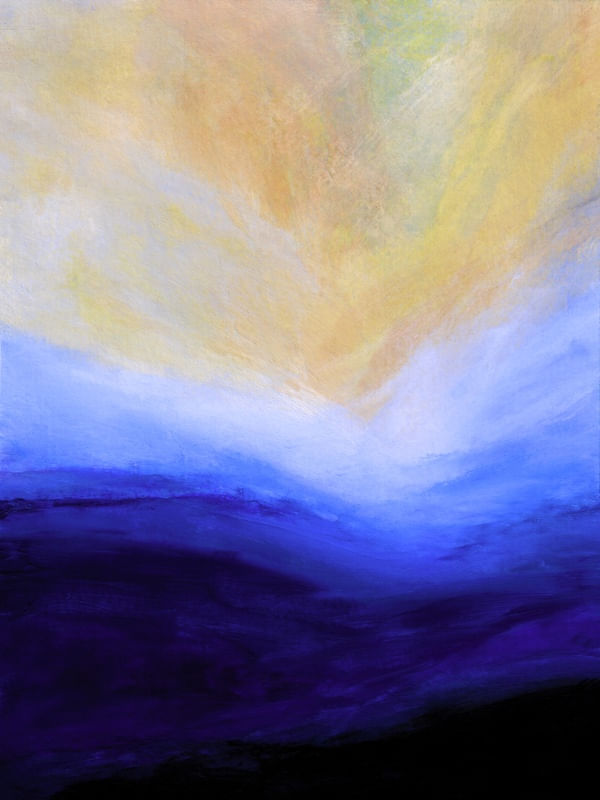 THE CALLING 2, OCEANO ONDAS ABSTRATO COLORIDO MODERNO MOVIMENTO PINTURA
