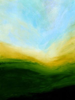 THE CALLING 4, ABSTRATO PAISAGEM FLUXO COLORIDO MODERNO MOVIMENTO PINTURA