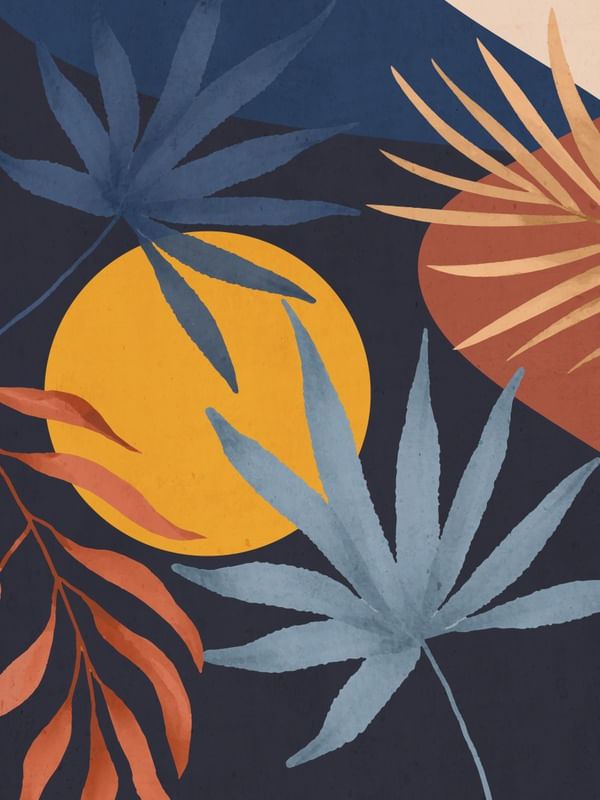 ABSTRACT ART TROPICAL LEAVES 36