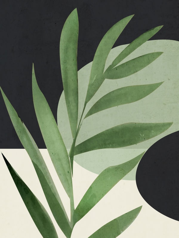 ABSTRACT ART TROPICAL LEAVES 34