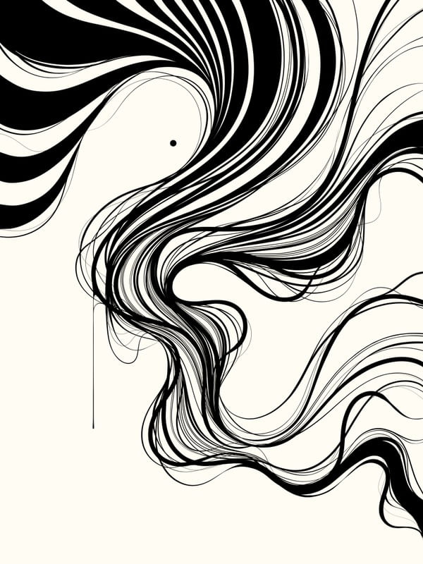 ABSTRATO VISCOSIDADE - PRETO E BRANCO