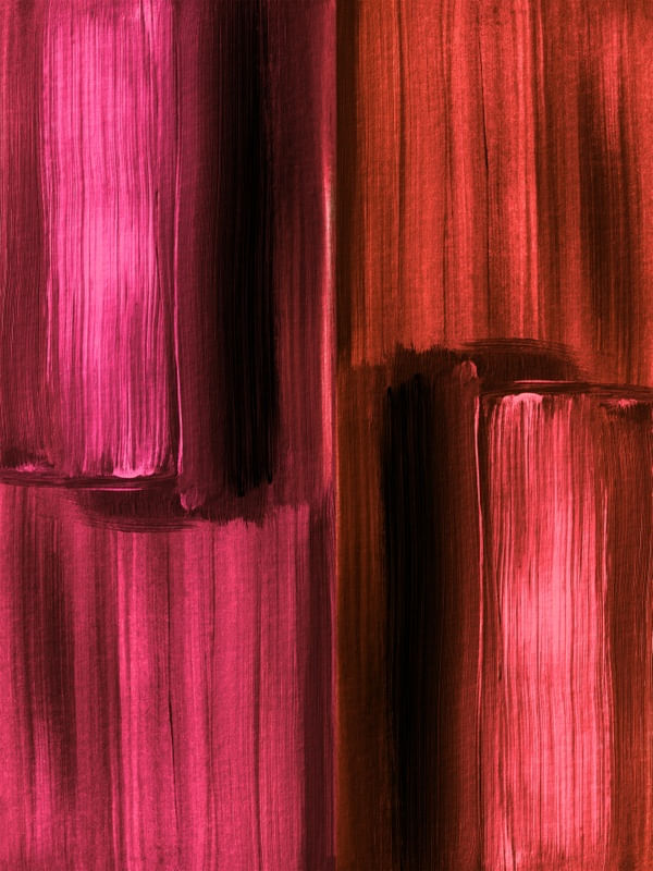 SYMBIOSIS 2, MAGENTA ROSA VERMELHO ABSTRATO COLORIDO PINCELADAS PINTURA