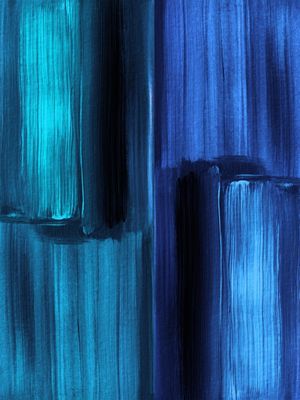 SYMBIOSIS 4, TURQUESA AZUL ABSTRATO COLORIDO PINCELADAS PINTURA