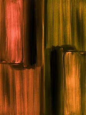 SYMBIOSIS 5, LARANJA AMARELO ABSTRATO COLORIDO PINCELADAS PINTURA