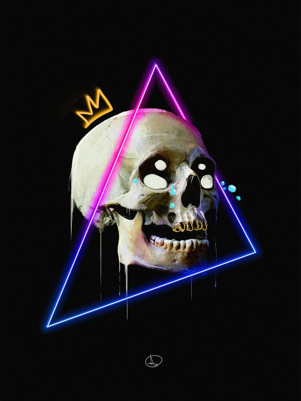 CAVEIRA TRISTE NEON