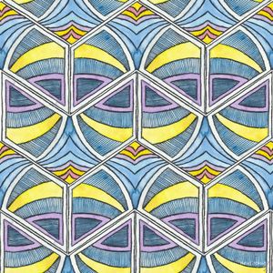 AZULEJO QUADRADO EM AQUARELA 47 - SERIE