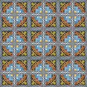 AZULEJO QUADRADO EM AQUARELA 51 - SERIE