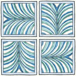 AZULEJO QUADRADO EM AQUARELA 20 - SERIE