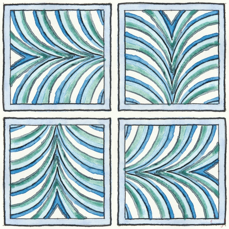 AZULEJO QUADRADO EM AQUARELA 20 - SERIE