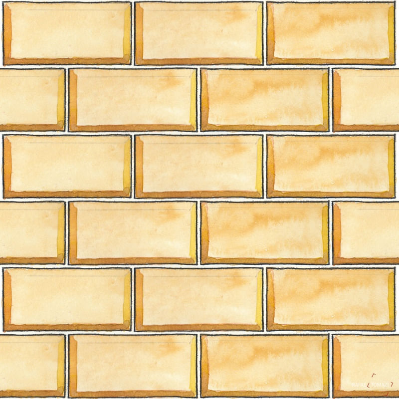 AZULEJO QUADRADO EM AQUARELA 42 - SERIE