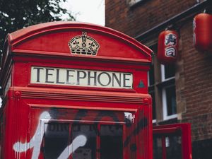 CABINE DE TELEFONE EM LONDRES, INGLATERRA