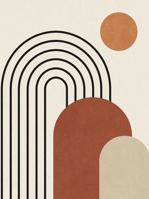 MINIMAL ARCHES AND LINES - HOT TONES