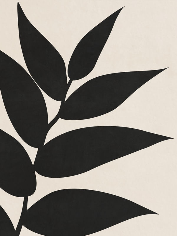 MINIMAL LEAF - BLACK AND WHITE 02