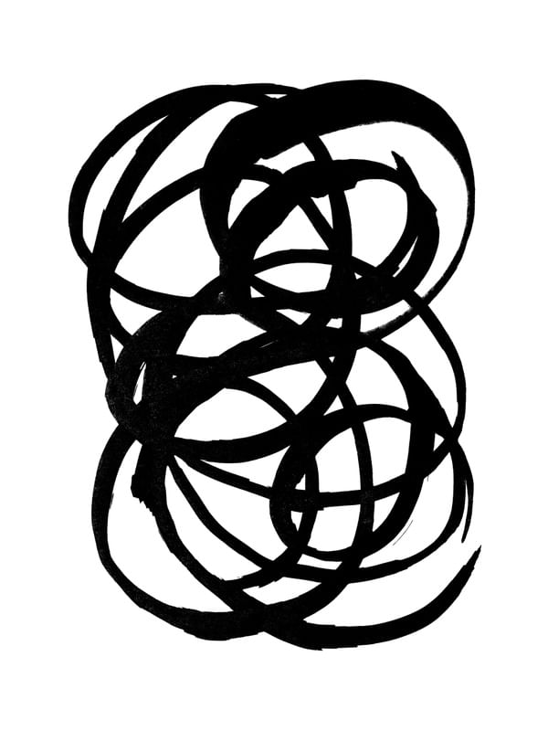 INK SCRIBBLE - BLACK AND WHITE