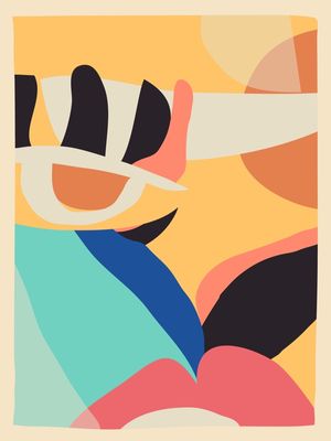 MODERN ABSTRACT ART FACE