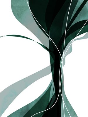 ABSTRATO SINUOSO VERDE II - DÍPTICO