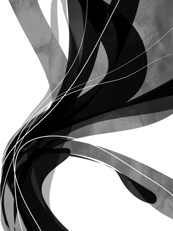 ABSTRATO SINUOSO PRETO I - DÍPTICO
