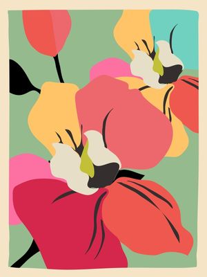 MODERN ABSTRACT ART FLOWERS 2