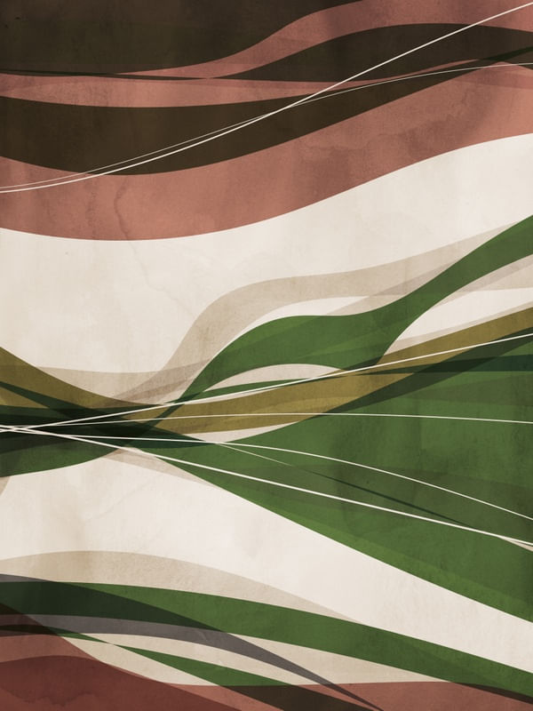 ABSTRATO MARROM E VERDE CONTÍNUO II- DÍPTICO
